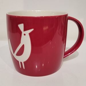 2011 Starbucks Red Holiday Christmas Coffee Mug Cup White Partridge Bird